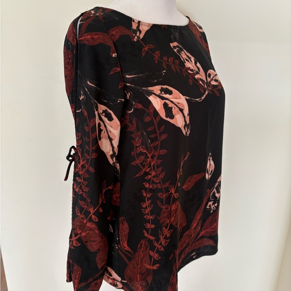 XXS Wilfred Pozzi Tie Sleeve Blouse Fall Floral Print - Picture 3 of 12